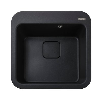 Гранітна мийка Globus Lux BARBORA чорний металік 510х510мм-А0001 7953 фото
